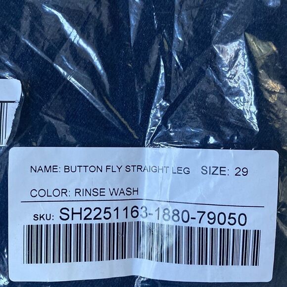 Justfab Button Fly Straight Leg Jeans Rinse Wash 29 NWT and in packaging - Picture 9 of 10